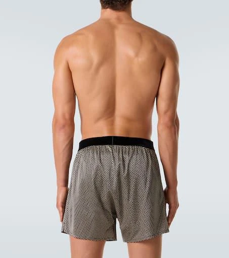 Tom Ford Logo polka-dot silk-blend shorts 3