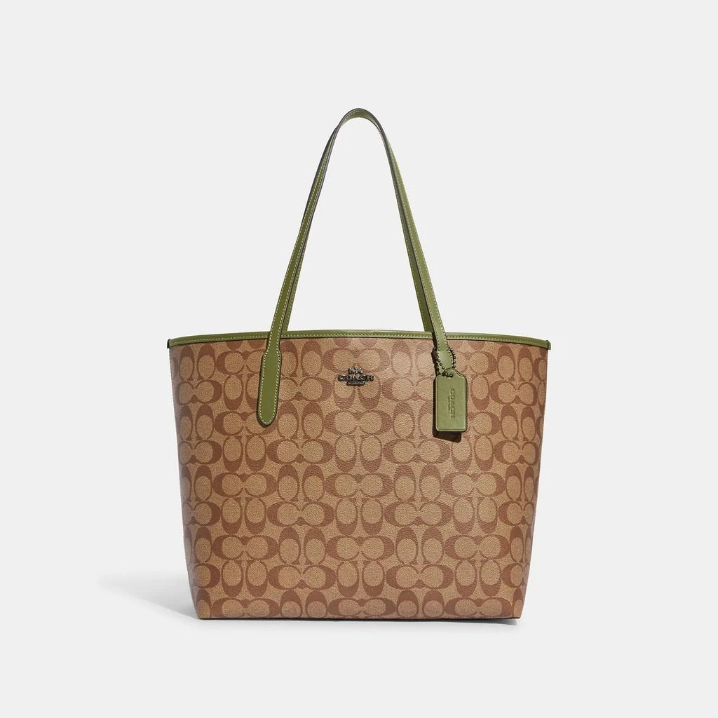 Coach Outlet Coach Outlet City Tote In Signature Canvas 1