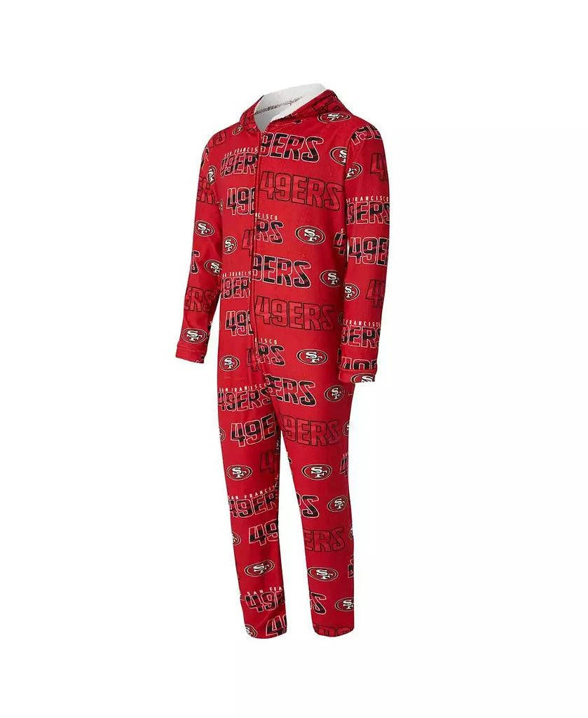 Concepts Sport Concept Sport Men
s Scarlet San Francisco 49ers Shuffle All-Over-Print Microfleece Full-Zip Union Suit 3