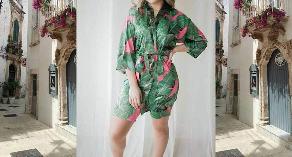 Spikes and Seams Spikes And Seams - Palm Leaf Bridesmaid Robe