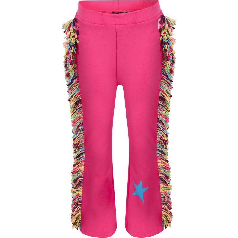 Rock Your Baby High waisted fringed flared pants in pink
