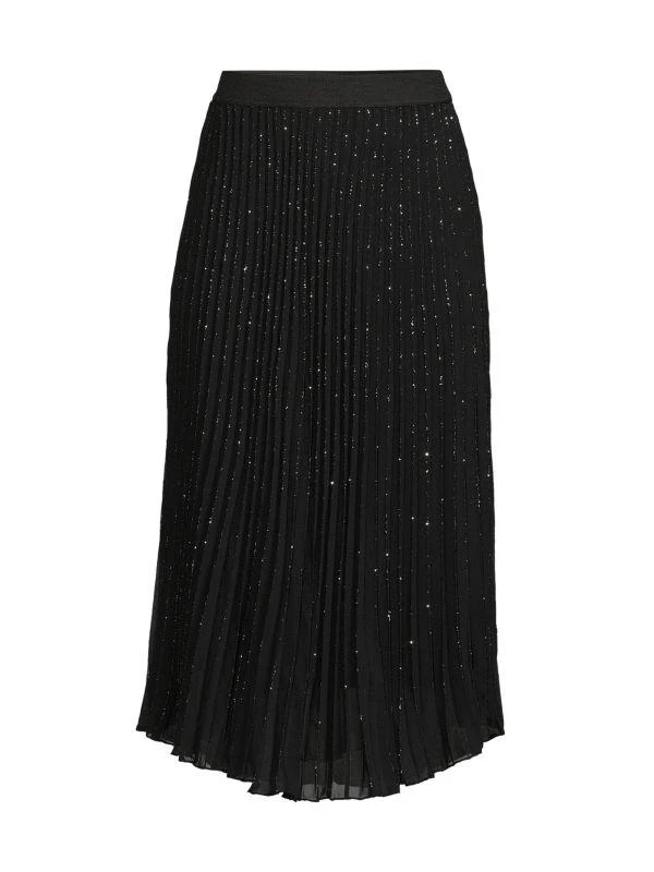 Wdny Speckled Accordion Pleat Midi Skirt 3