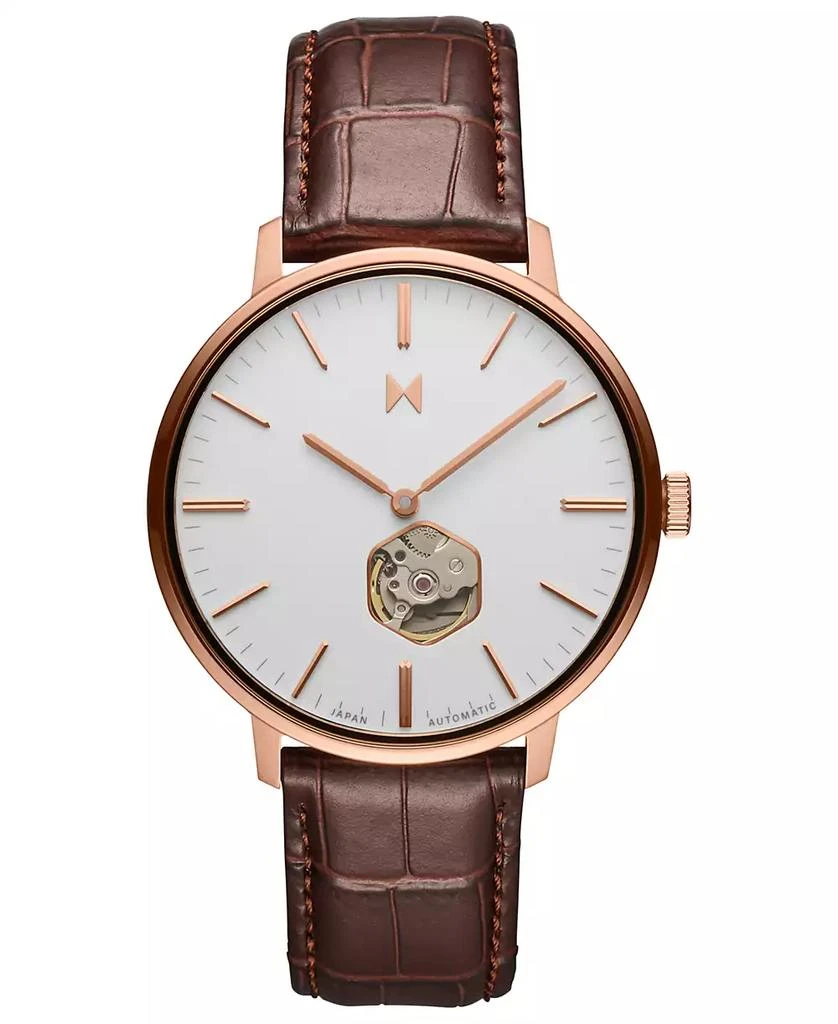 MVMT Men's Legacy Slim Automatic Brown Leather Watch 42mm 1