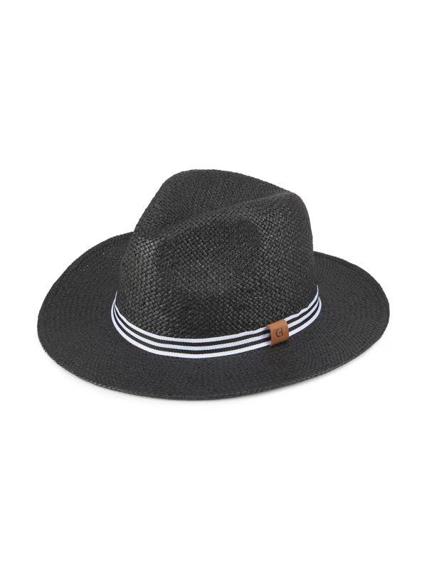 Cole Haan Textured Straw Fedora 1