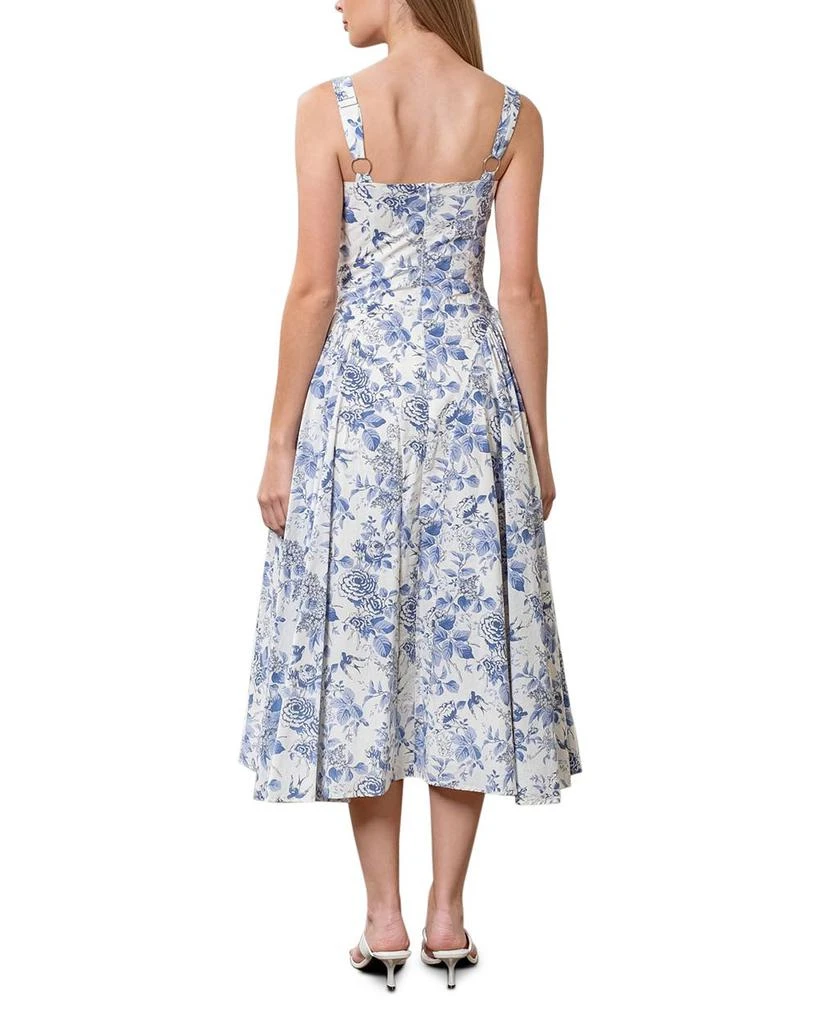 Moon River Floral Print Midi Dress 5