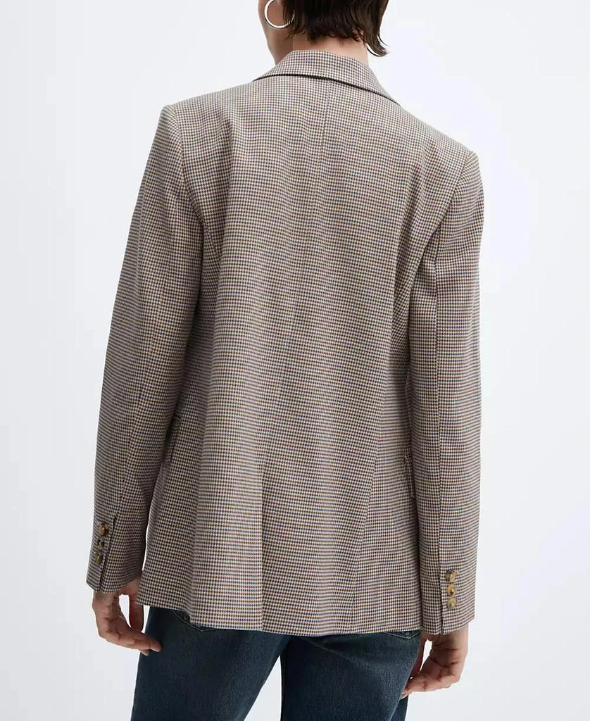 MANGO Women's Houndstooth Wool-Blend Blazer 2