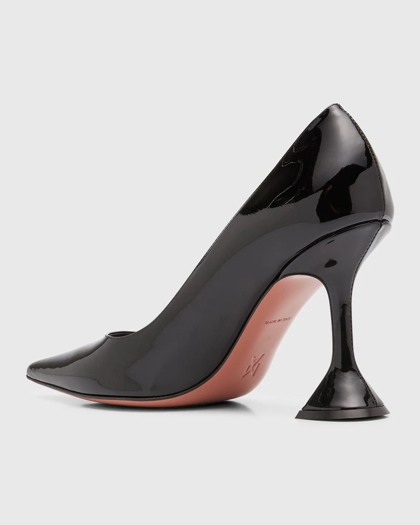 Amina Muaddi Ami Patent Leather Pedestal Pumps 4