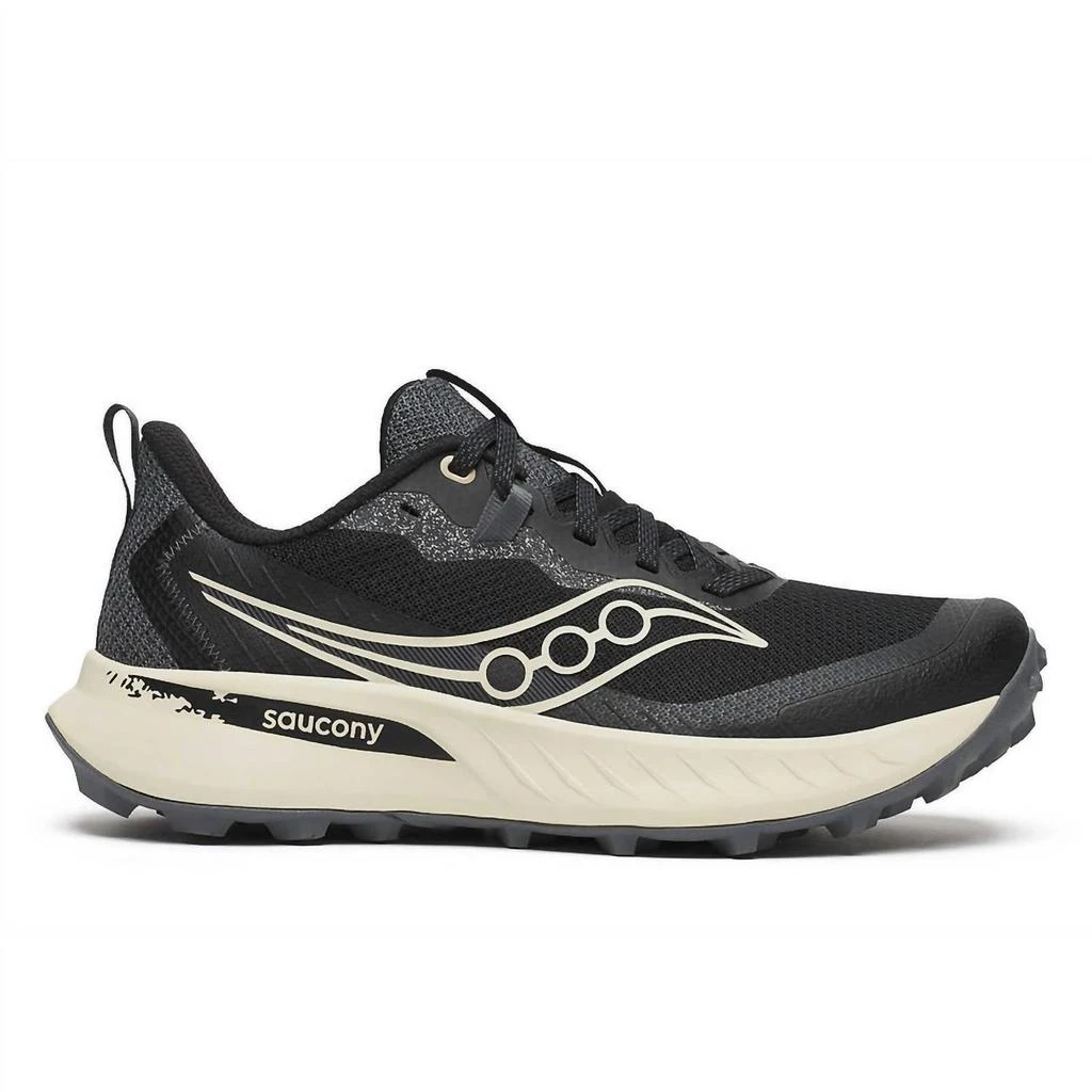 Saucony Women's Peregrine 15 Trail Shoe In Black/pearl Perle/noire