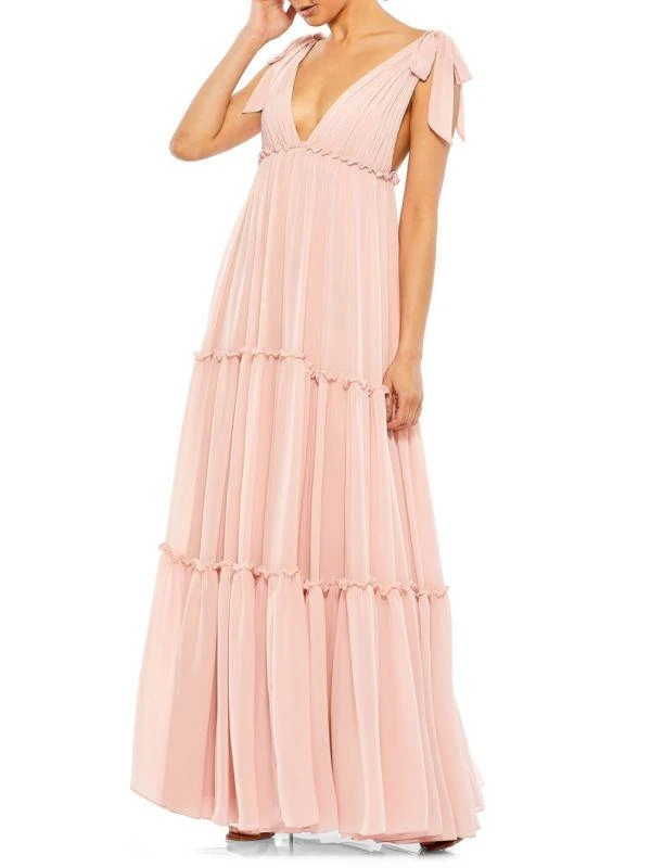 Mac Duggal Plunging V-Neck Tiered Gown 1