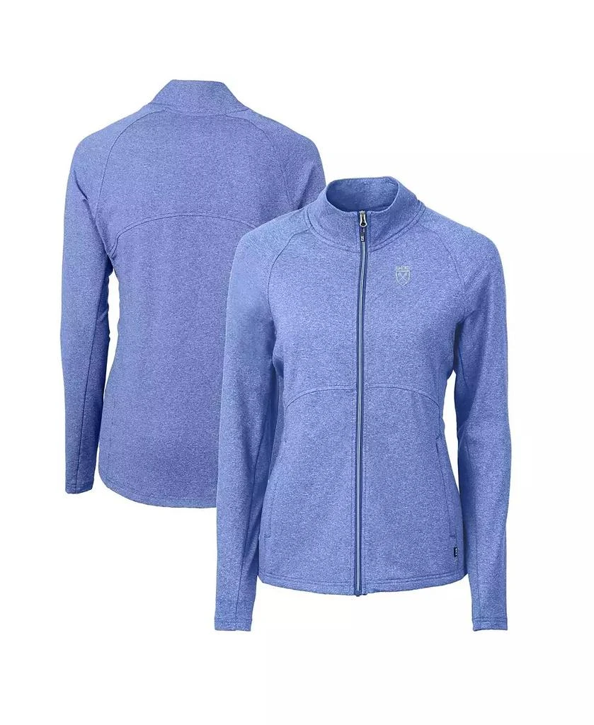 Cutter & Buck Women's Heather Blue Emory Eagles Adapt Eco Knit Heather Full-Zip Jacket 1
