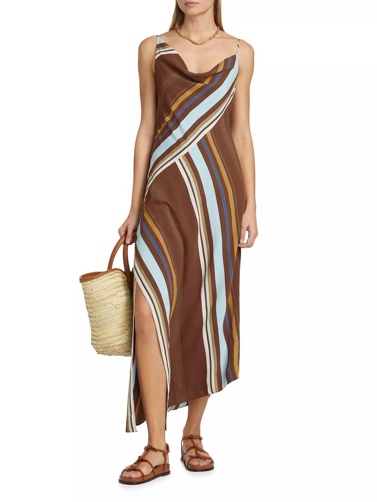 A.L.C. Lauren Striped Midi-Dress