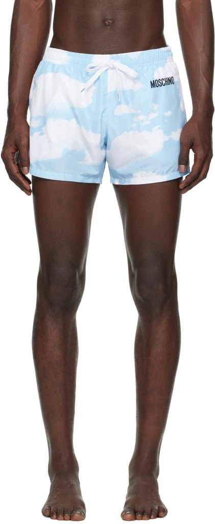 Moschino Blue Archive Clouds Swim Shorts 1