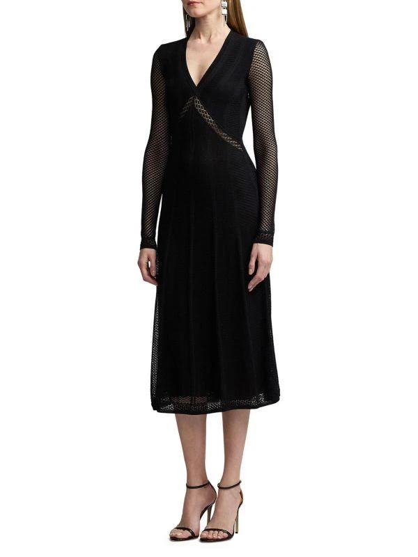 Ralph Lauren Geometric Engineered Silk Midi-Dress 3