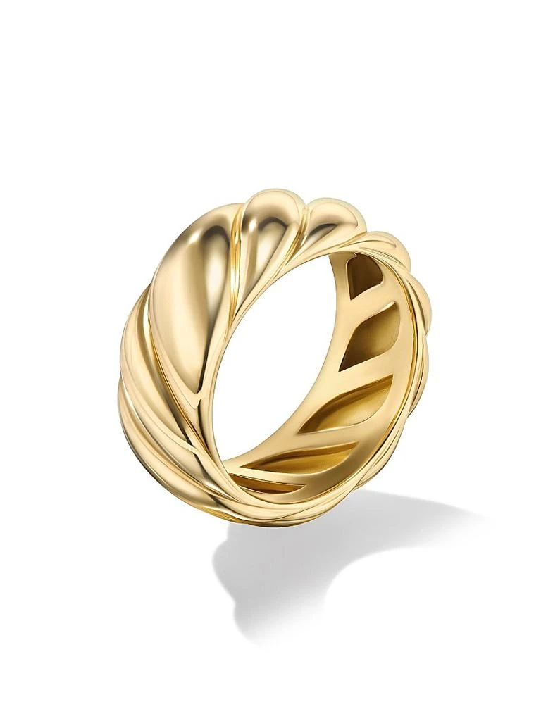 David Yurman Sculpted Cable Band Ring In 18K Yellow Gold 3