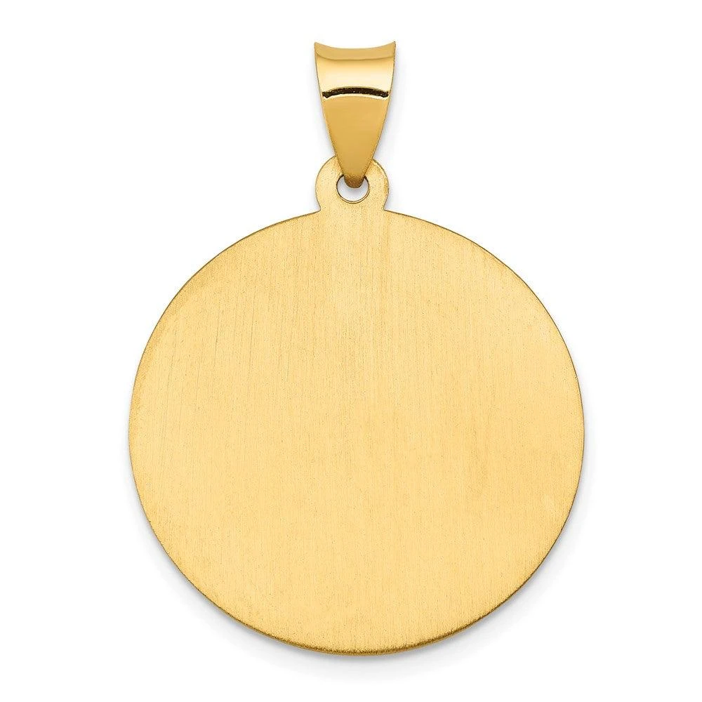 Diamond2Deal 14k Yellow Gold Polished and Satin St Joseph Medal Hollow Pendant 4