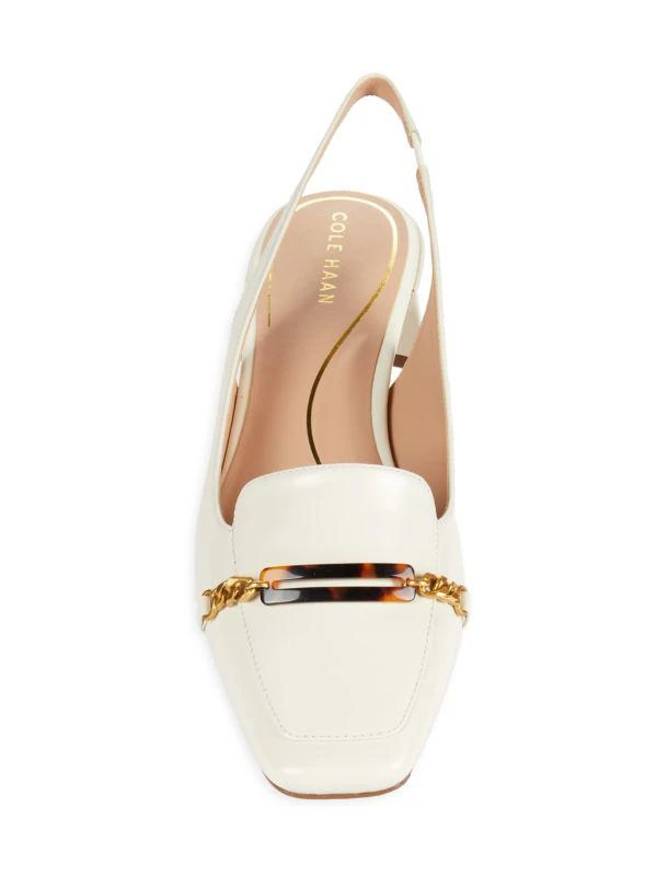 Cole Haan Penley Block Heel Leather Slingback Pumps 5