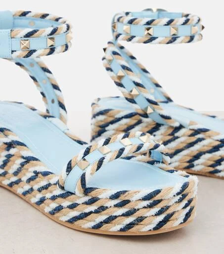 Valentino Rockstud Torchon espadrille sandals 5