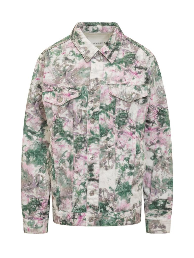 Isabel Marant Isabel Marant Camouflage-Printed Buttoned Denim Jacket
