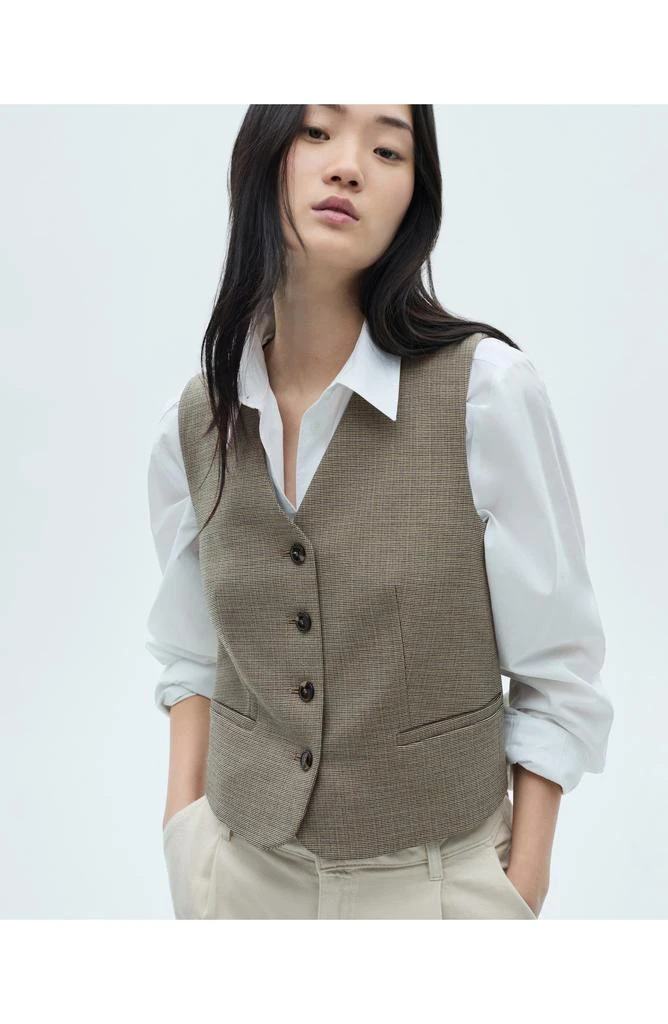 Mango Liam Houndstooth Microcheck Vest 7