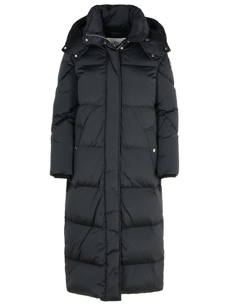 Woolrich Woolrich Black Nylon Aurora Long Jacket 1