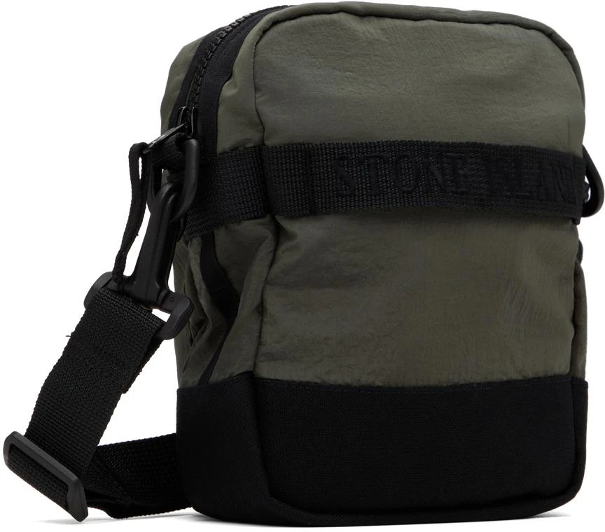 Stone Island Khaki Contrast Nylon Metal Co Shape Bag 3