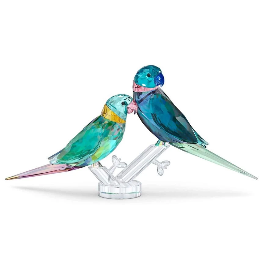 Swarovski Crystal Jungle Beats Parakeet Couple Fife 
Fifer Figurine