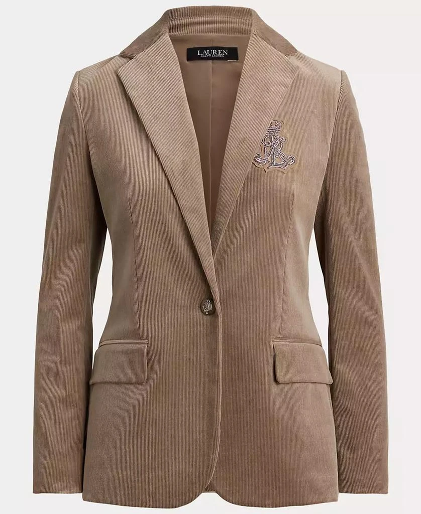 Ralph Lauren Women's Bullion Corduroy Long Sleeve Blazer 4