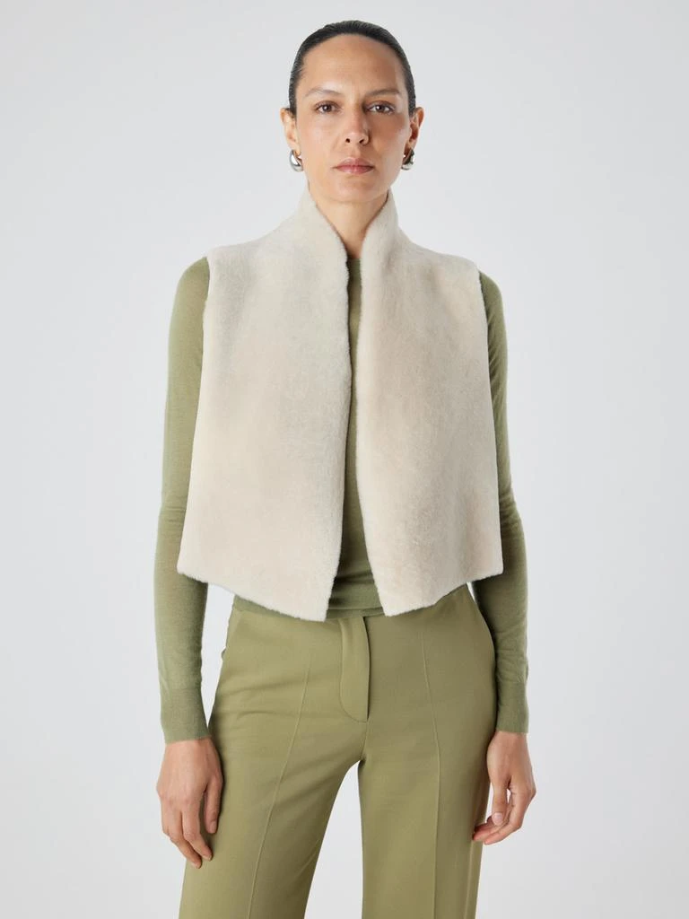 Gushlow & Cole Natural edge short shearling gilet 3