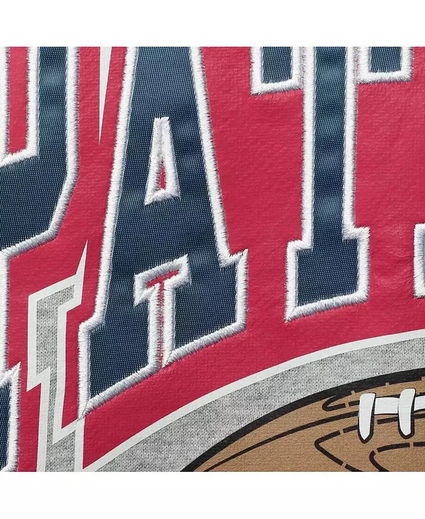 Mitchell and Ness Men
s Heathered Gray New England Patriots Big and Tall Allover Print Pullover Sweatshirt 3