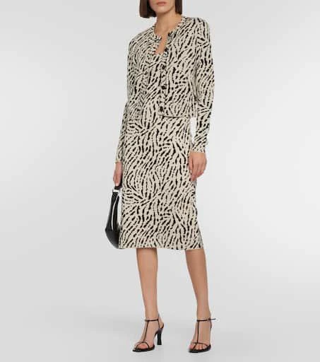 Proenza Schouler White Label printed silk-blend midi dress 2