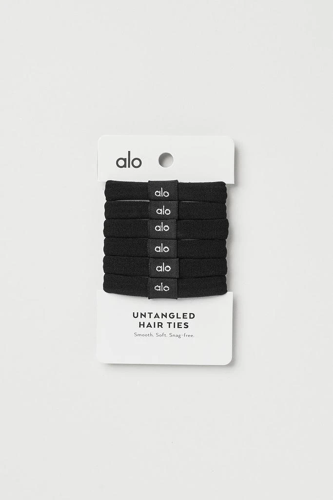 Alo Yoga Untangled Hair Tie 6-Pack - Black 1