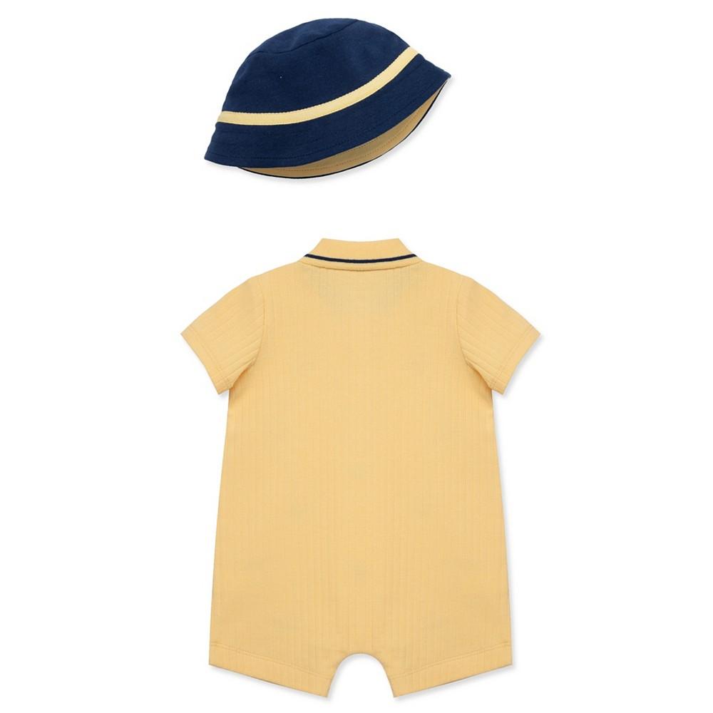 Little Me Baby Boys Puppies Romper with Hat