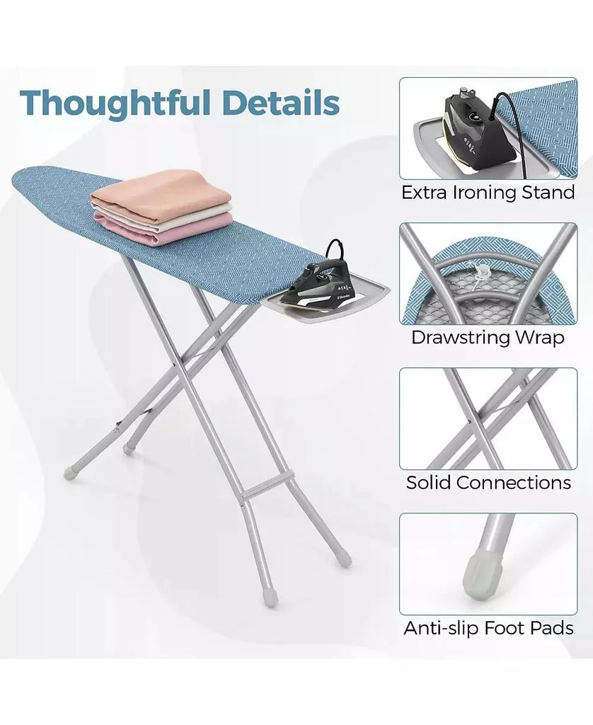 Ecooso Full Size Ironing Board with Iron Rest and 7-Level Height 8