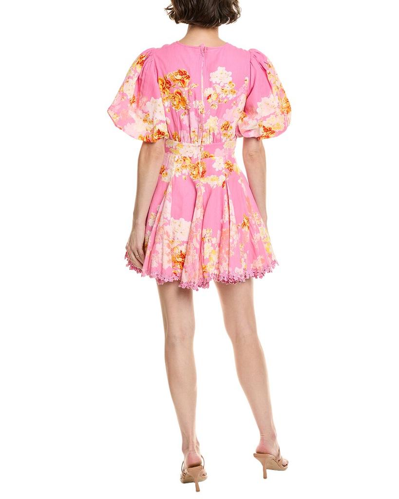 Hemant & Nandita Auril Linen-Blend Mini Dress