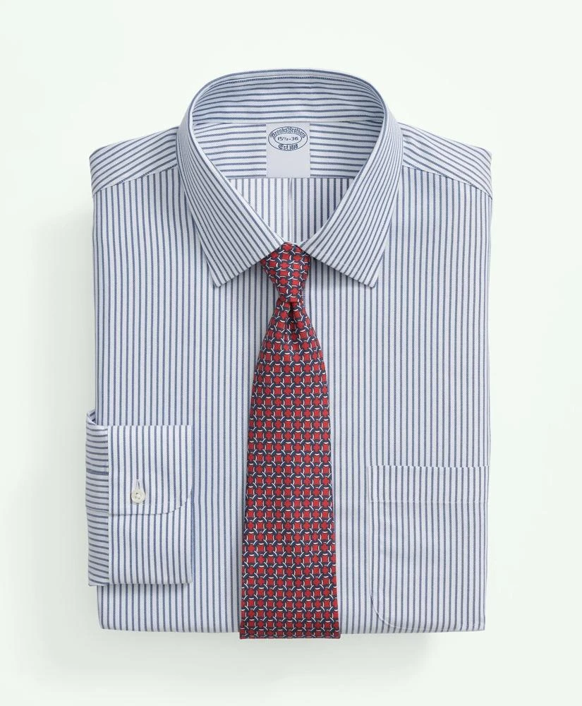 Brooks Brothers Brooks Brothers Explorer Collection Non-Iron Twill Ainsley Collar, Stripe Dress Shirt 1