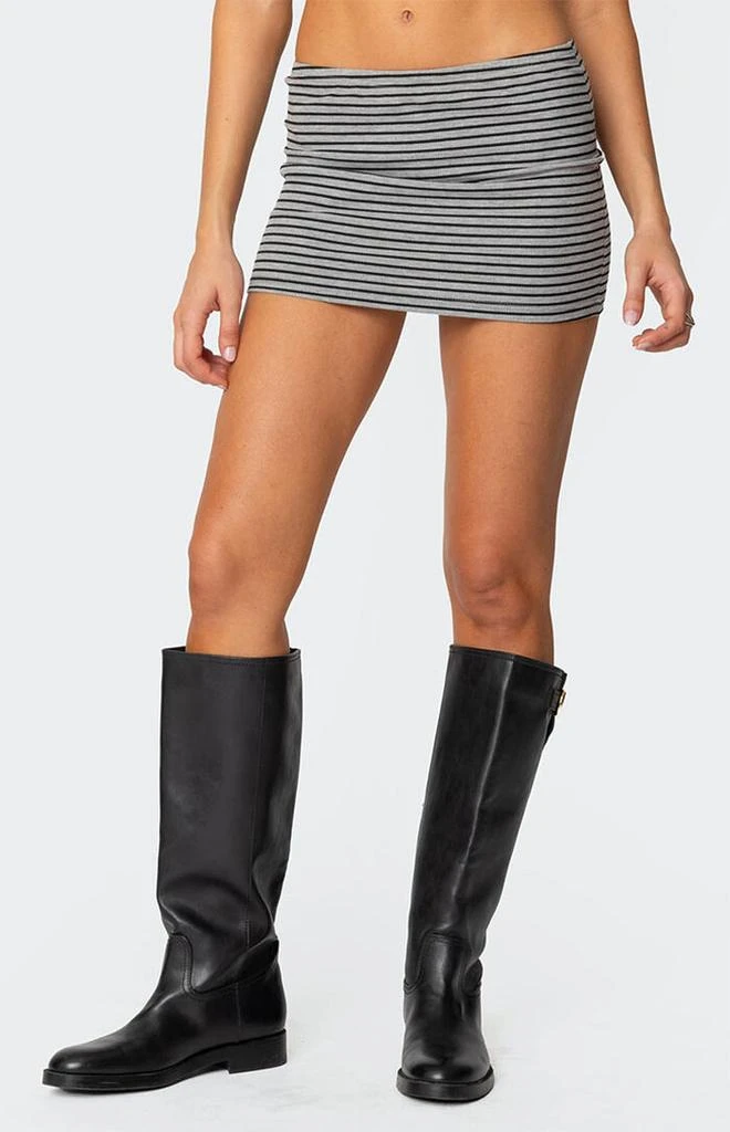 Edikted Leana Striped Mini Skirt 2