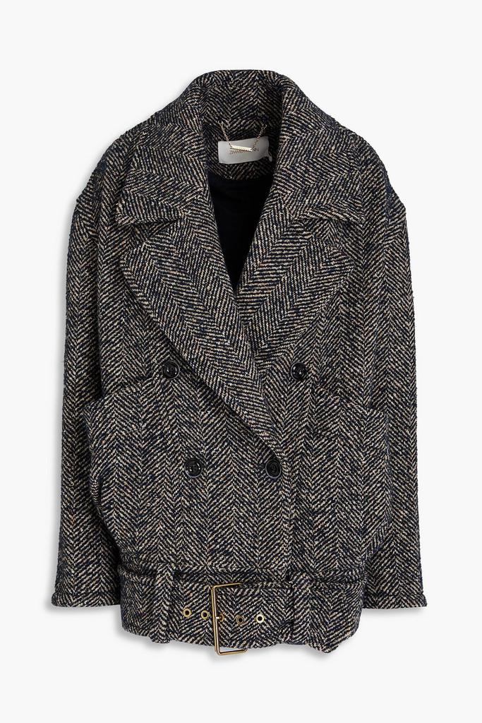 Zimmermann Double-breasted herringbone tweed coat