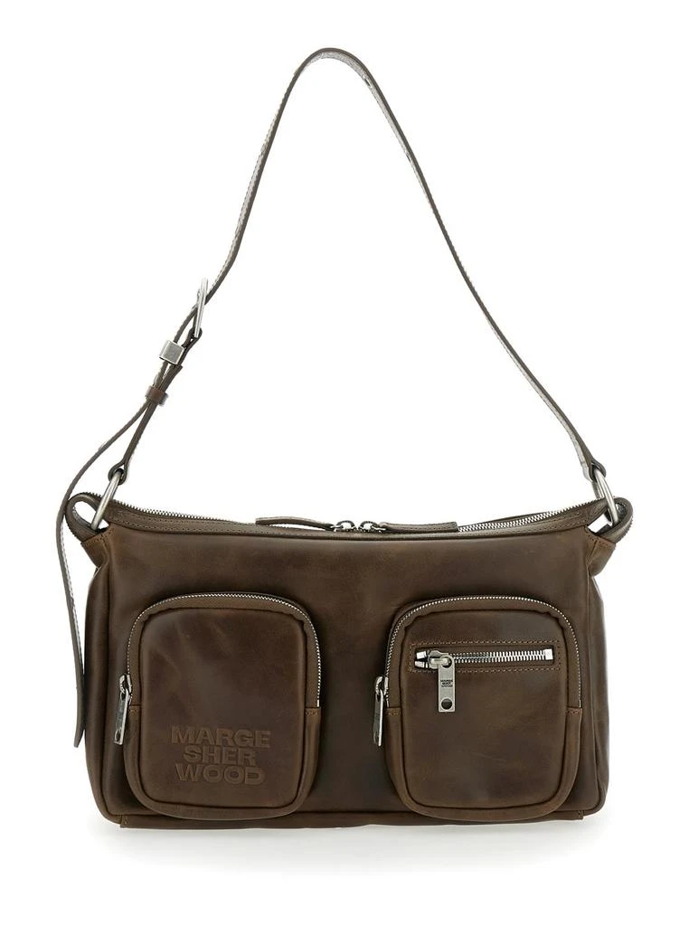 Marge Sherwood outpocket Hobo Brown Crossbody Bag With Two Front Zip Pockets And Adjustable And Removable Shoulder Strap In Leather Woman 1