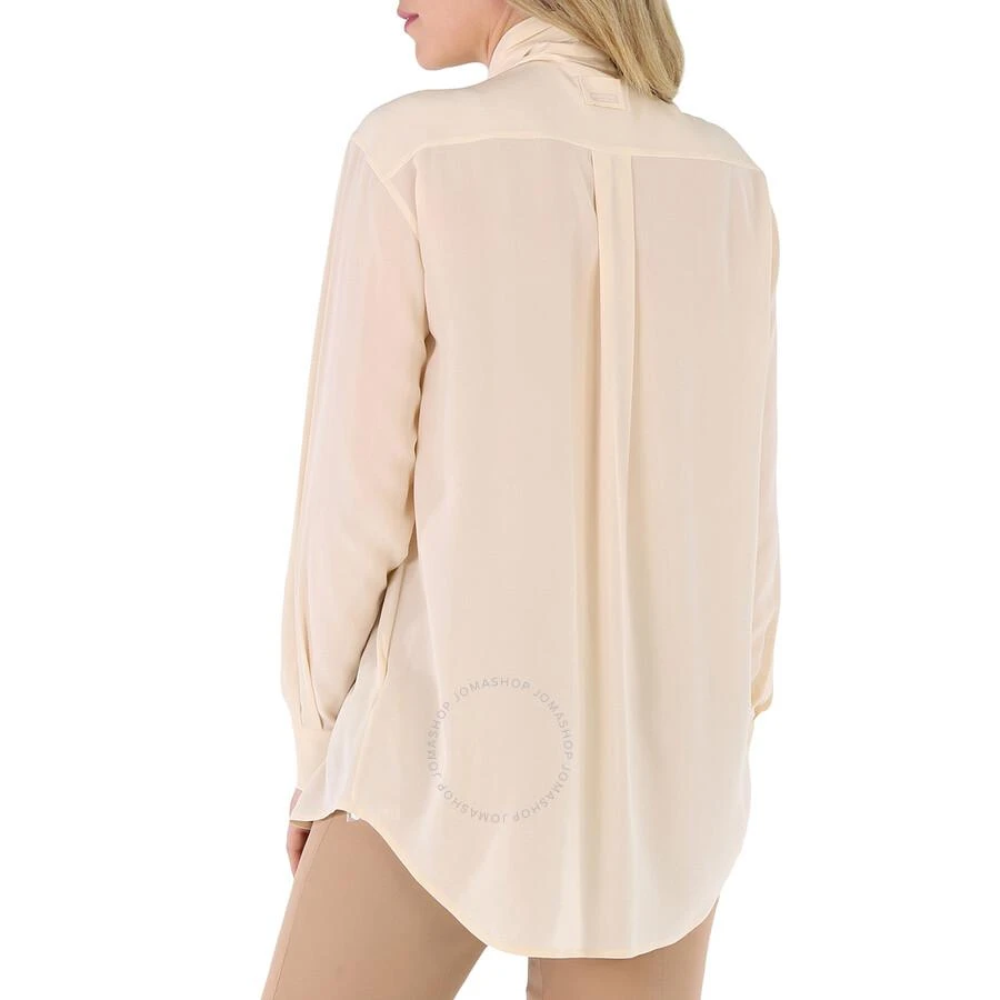 Burberry Burberry Pale Biscuit Kimmy Silk Pussy Bow Blouse, Brand Size 6 (US Size 4) 3