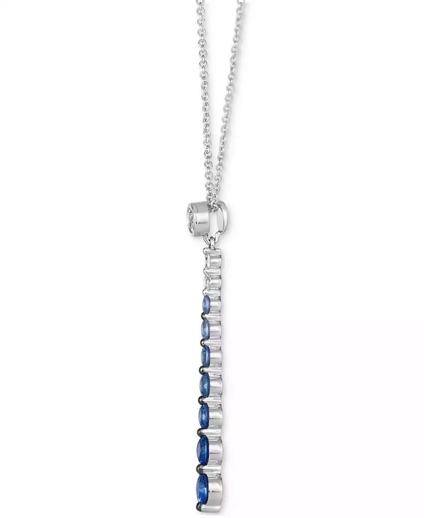 Le Vian Denim Ombré (7/8 ct. t.w.) 
White Sapphire (1/6 ct. t.w.) Graduated Adjustable 20" Lariat Necklace in 14k White Gold 2