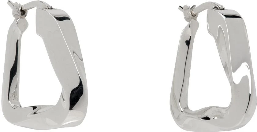 Bottega Veneta Silver Only Earrings 2