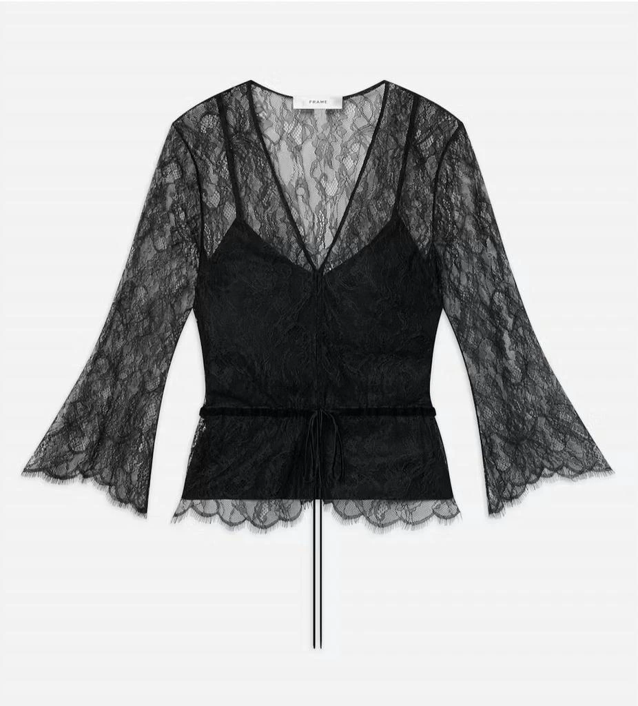 Frame Frame - LACE V-NECK BLOUSE 3