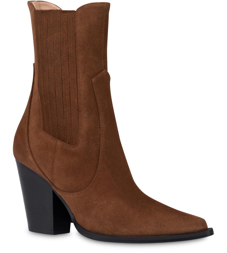 Alberta Ferretti Suede Texan ankle boots