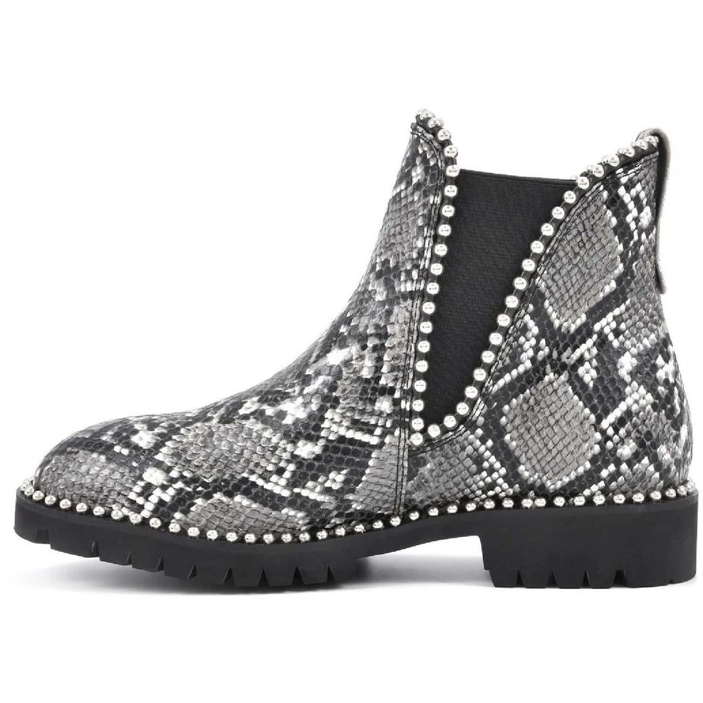 Seven Dials South End Womens Faux Leather Embellished Ankle Boots 3