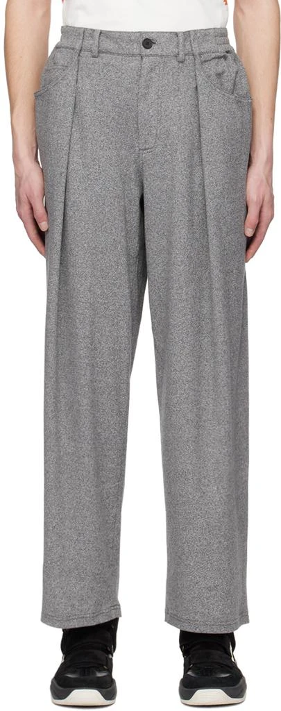 A PERSONAL NOTE 73 Gray Rib Trousers 1