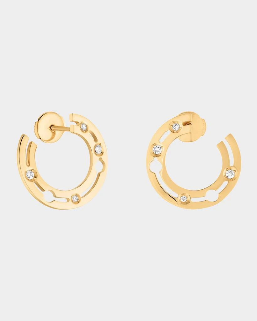 DINH VAN Yellow Gold Pulse Side Hoop Earrings, 18mm