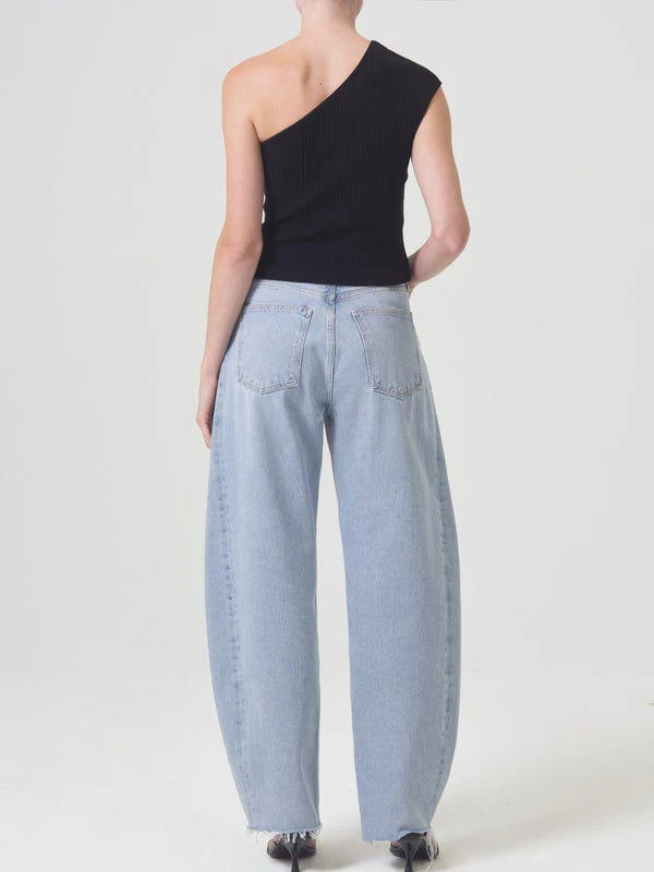 AGOLDE Luna High Rise Piece Tapered Jeans Void 2