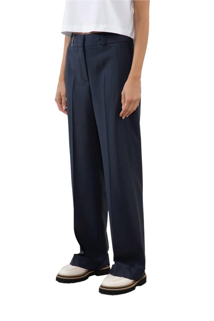 Peserico Peserico - 2-way Stretch Cool Wool Trousers In Ink Blue