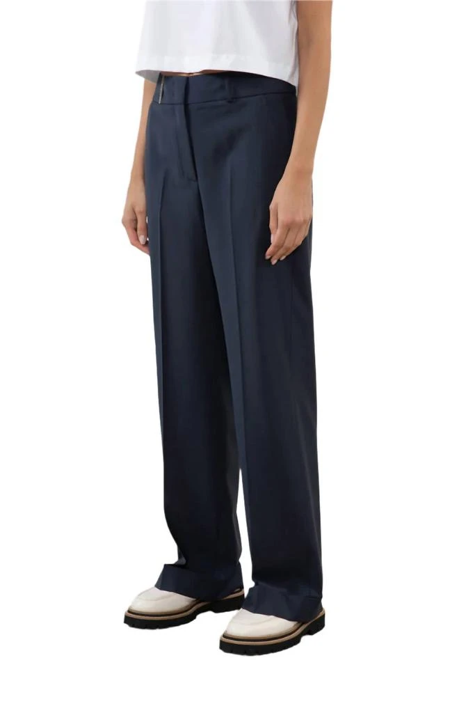 Peserico Peserico - 2-way Stretch Cool Wool Trousers In Ink Blue 1
