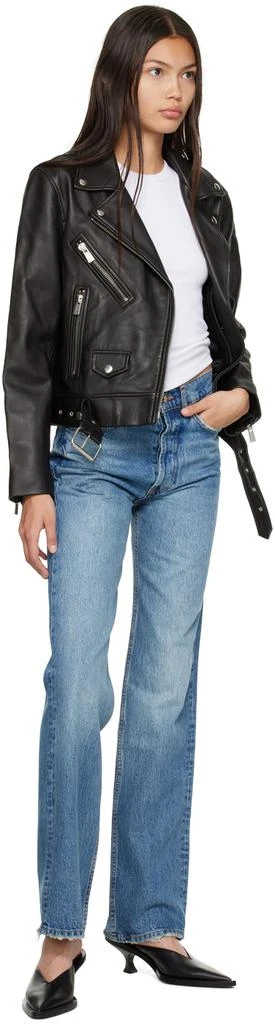 ANINE BING Black Benjamin Moto Leather Jacket 4
